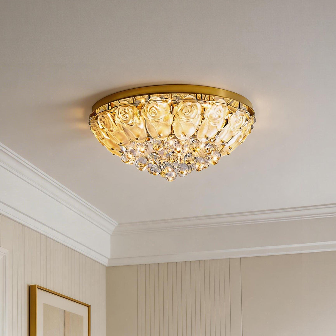 Crystal Ceiling Lights Flush Mount French Luxury Lamp