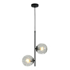 Glass Hanging Pendant Lights Minimalist Double Globes Ceiling Light