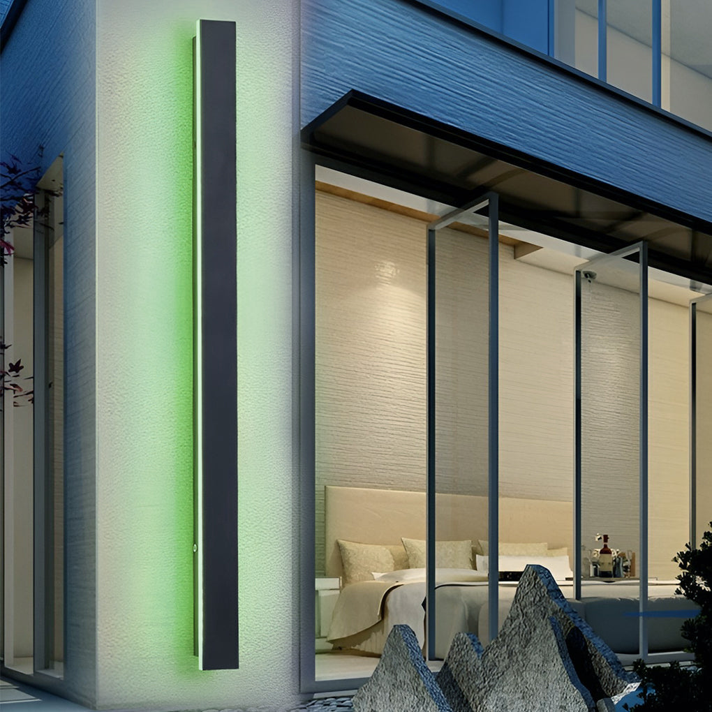 Black Long LED RGB Linear Light Outdoor Waterproof Wall Lighting