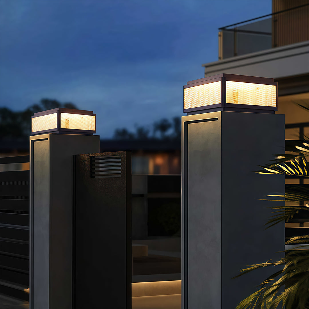 Outdoor Pillar Top Lights Waterproof Minimalist Post Light