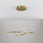 Interweaved Wave LED Gold Modern Hanging Lamp Island Lights Pendant Light