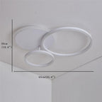 3-Layers LED Modern Circle Flush Mount Light - 3-Color Dimmable, 26x20