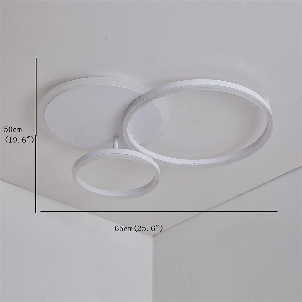 3-Layers LED Modern Circle Flush Mount Light - 3-Color Dimmable, 26x20