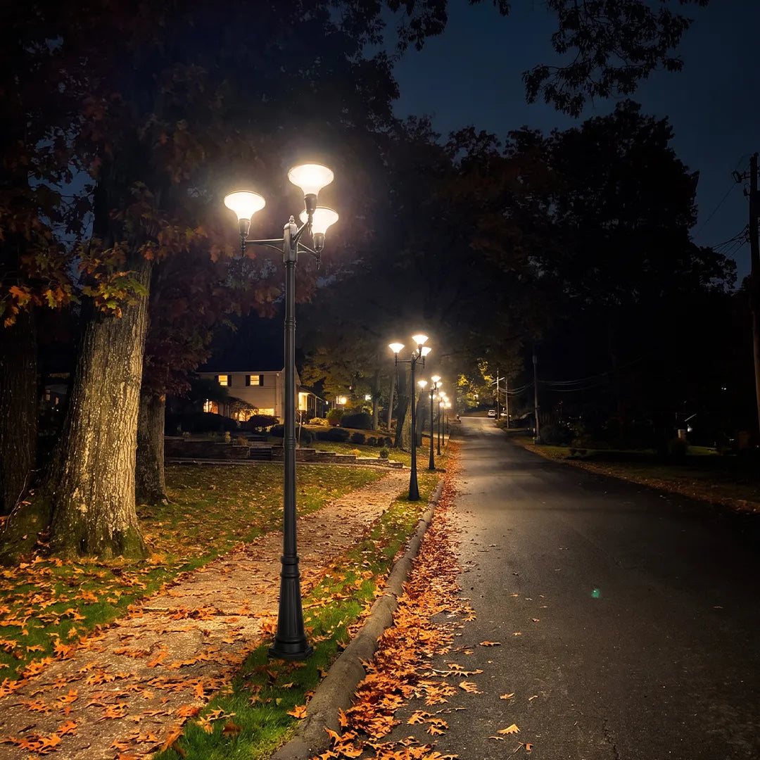 Exterior Light Post Vintage Decorative Multi-head Lamp Post