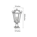 2 PCS Exterior Pillar Lights European Vintage Aluminum Light