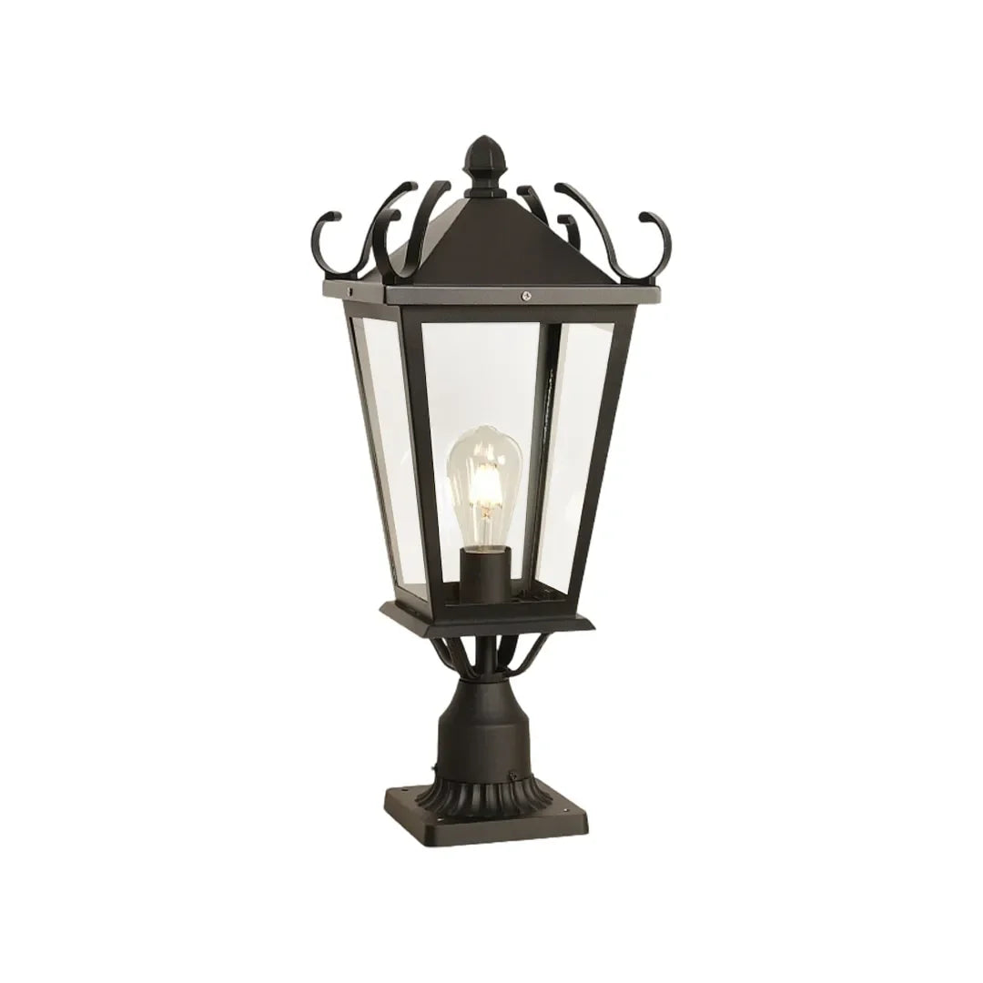 2 PCS Exterior Pillar Lights European Vintage Aluminum Light