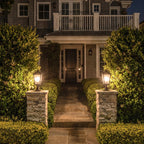 2 PCS Exterior Pillar Lights European Vintage Aluminum Light