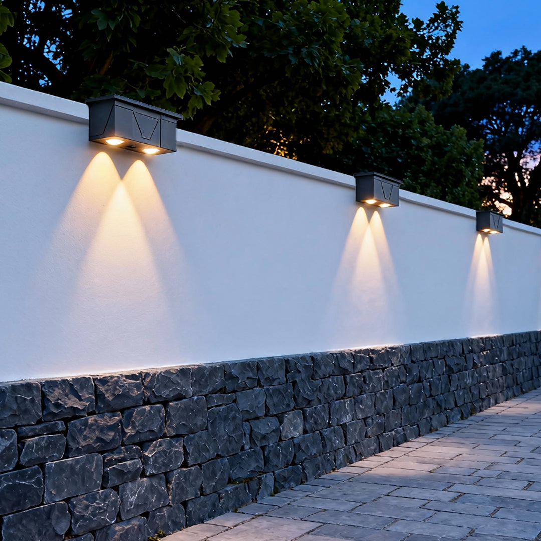 Exterior Wall Wash Lighting Solar Outdoor Waterproof Light 2pcs