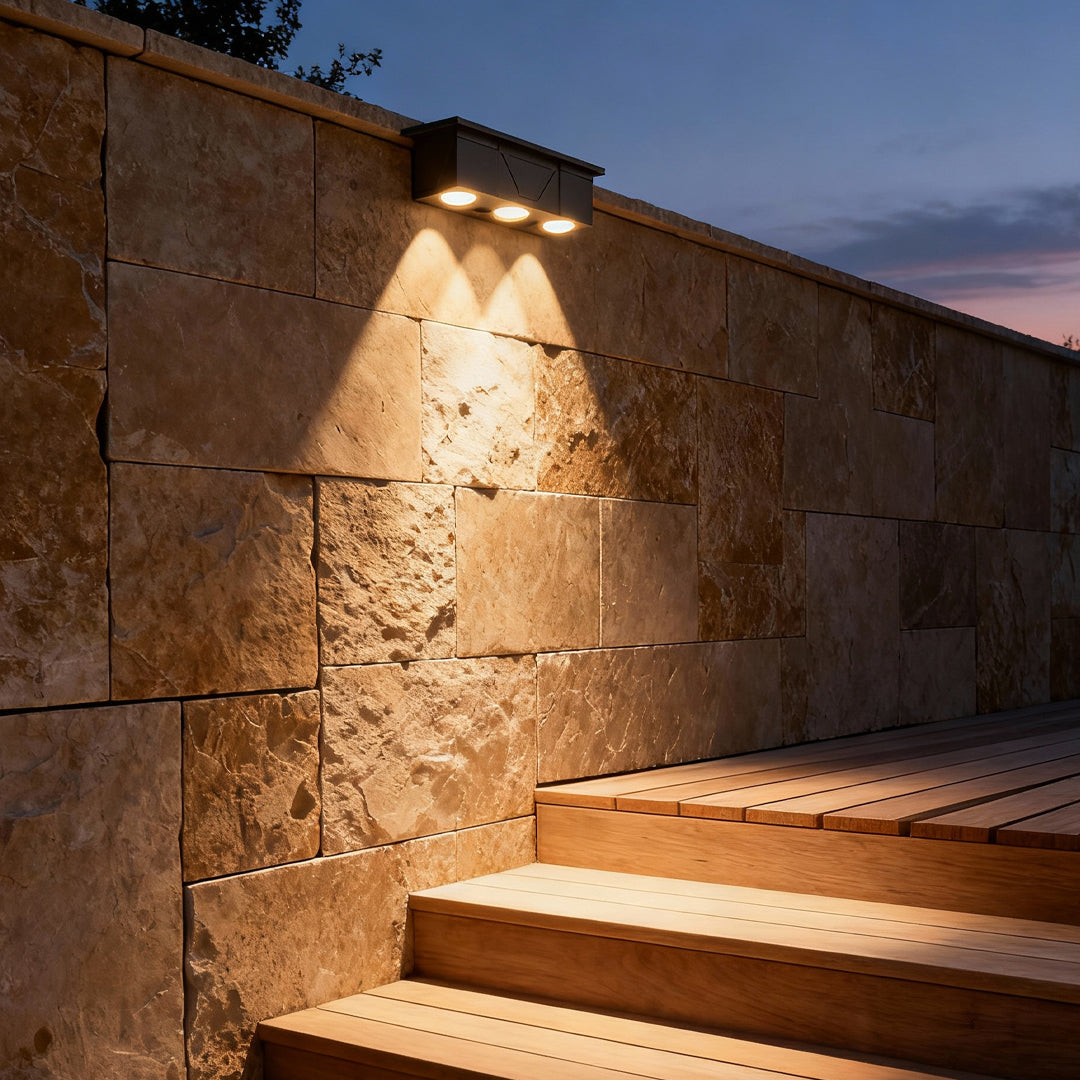 Exterior Wall Wash Lighting Solar Outdoor Waterproof Light 2pcs