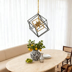 Industrial Dual-Color Iron Square Pendant