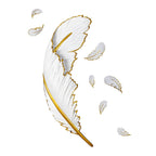 Feather LED Wall Lamp Modern White Decorative Resin Light