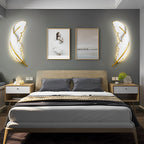 Feather LED Wall Lamp Modern White Decorative Resin Light