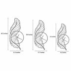 Feather LED Wall Lamp USB Rechargeable Acrylic Round Clock Light