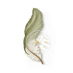 Feather LED Wall Lamp USB Rechargeable Acrylic Round Clock Light