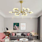 Novelty Iron Chandelier with 30-Light glass orbs bubble, 33'' Wide, LED Lighting