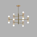 6 Lights LED Modern Gold Geometric Chandelier Hanging Lamp