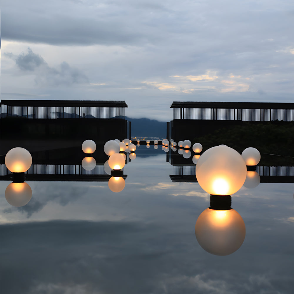 Acrylic Moon-Shaped Round Landscape Lighting Waterproof Modern Style
