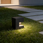 Floor Light Box Streamlined Square Black LED Outdoor Lawn Light