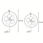 Wall Clock with Light Floral LED Remote Control Light
