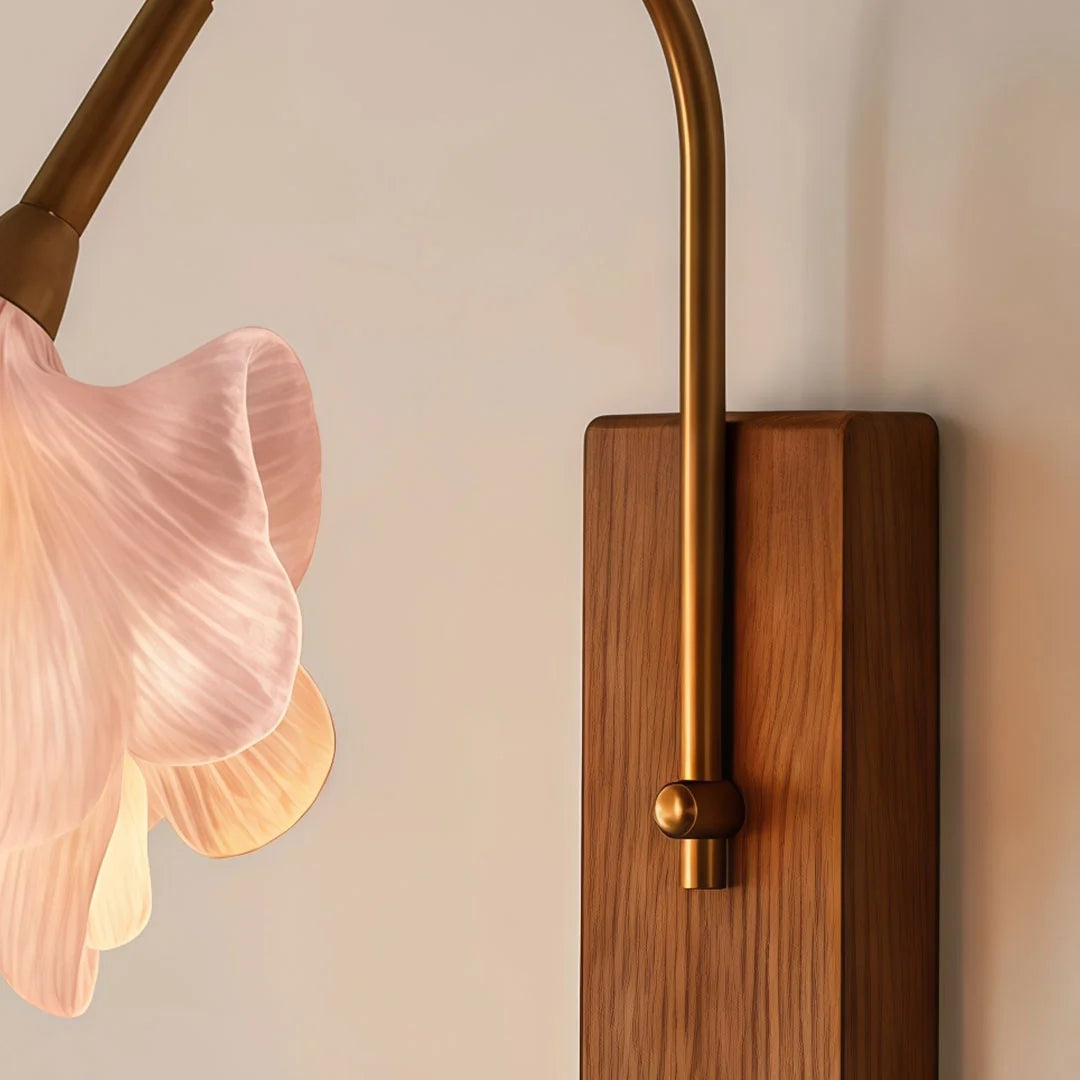 Flower Wall Light French Vintage Pink Flower Light