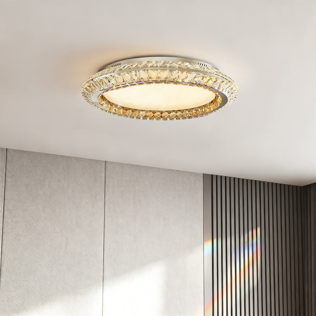 Flush Mount Crystal Ceiling Lights Luxury Eye-Protecting Lamp