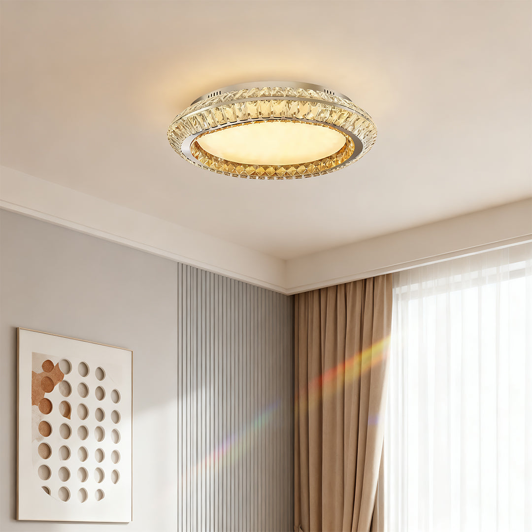 Flush Mount Crystal Ceiling Lights Luxury Eye-Protecting Lamp