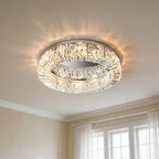 Modern Crystal Ceiling Light Elegant Ring-Shaped Light