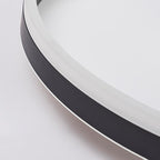 Flush Mount Ring Light Modern Black Aluminum Ceiling Light