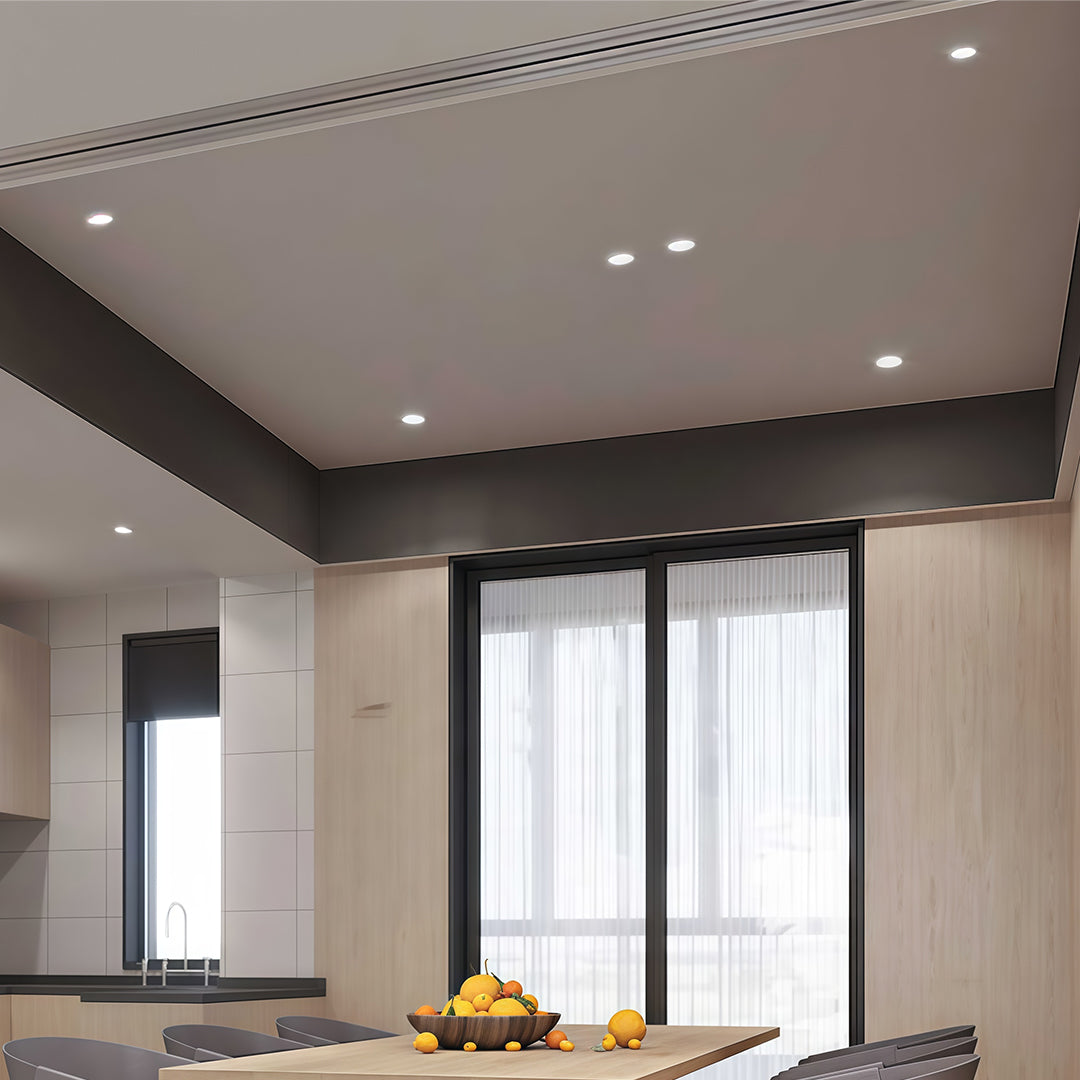 2 PCS Flush Mount Spotlight Deep Baffle Design Full-Spectrum Light