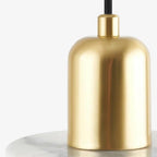 Minimalist Cylindrical Marble Pendant Light Copper LED Modern Hanging Lighting