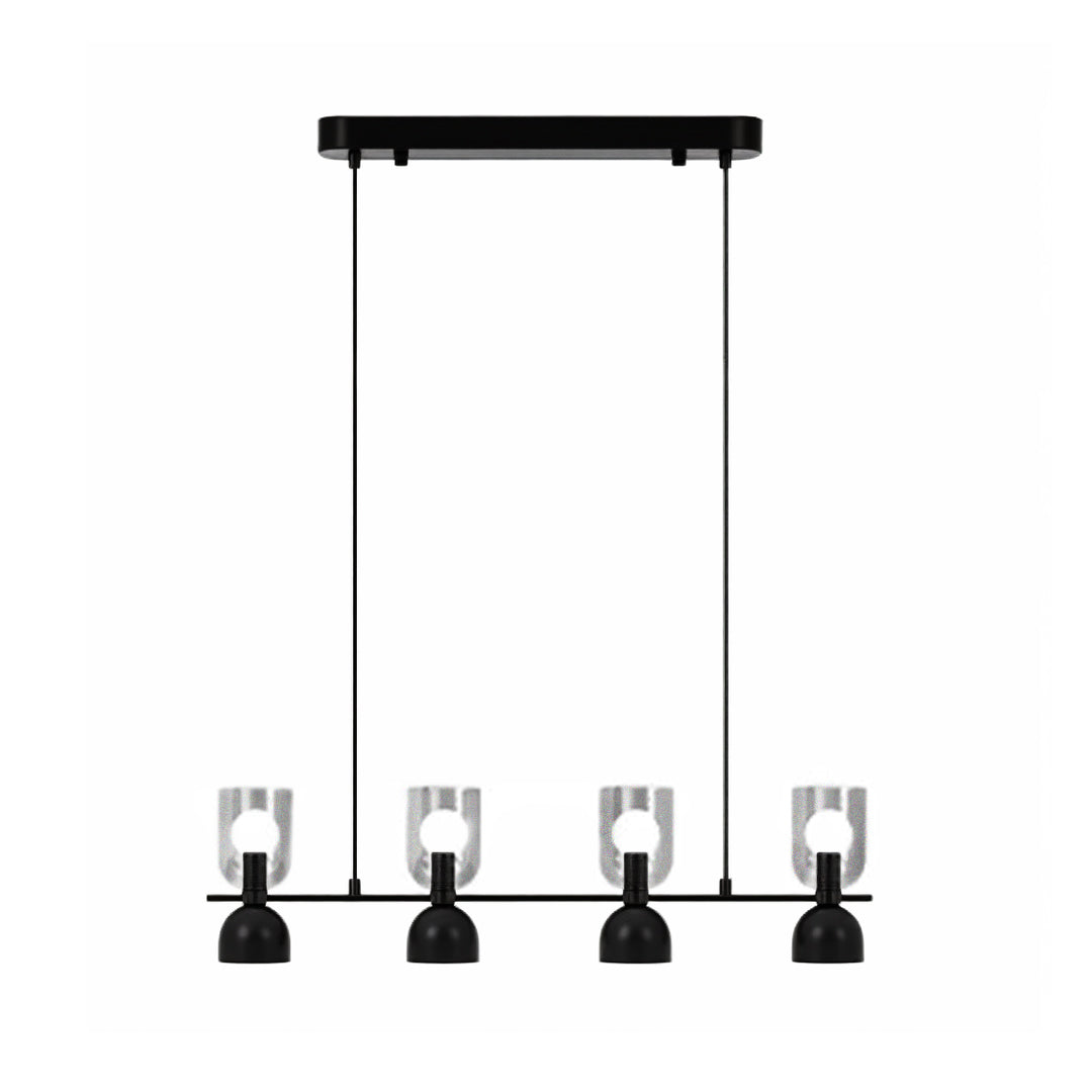 Glass Pendant Chandel Metal Adjustable Ceiling Light
