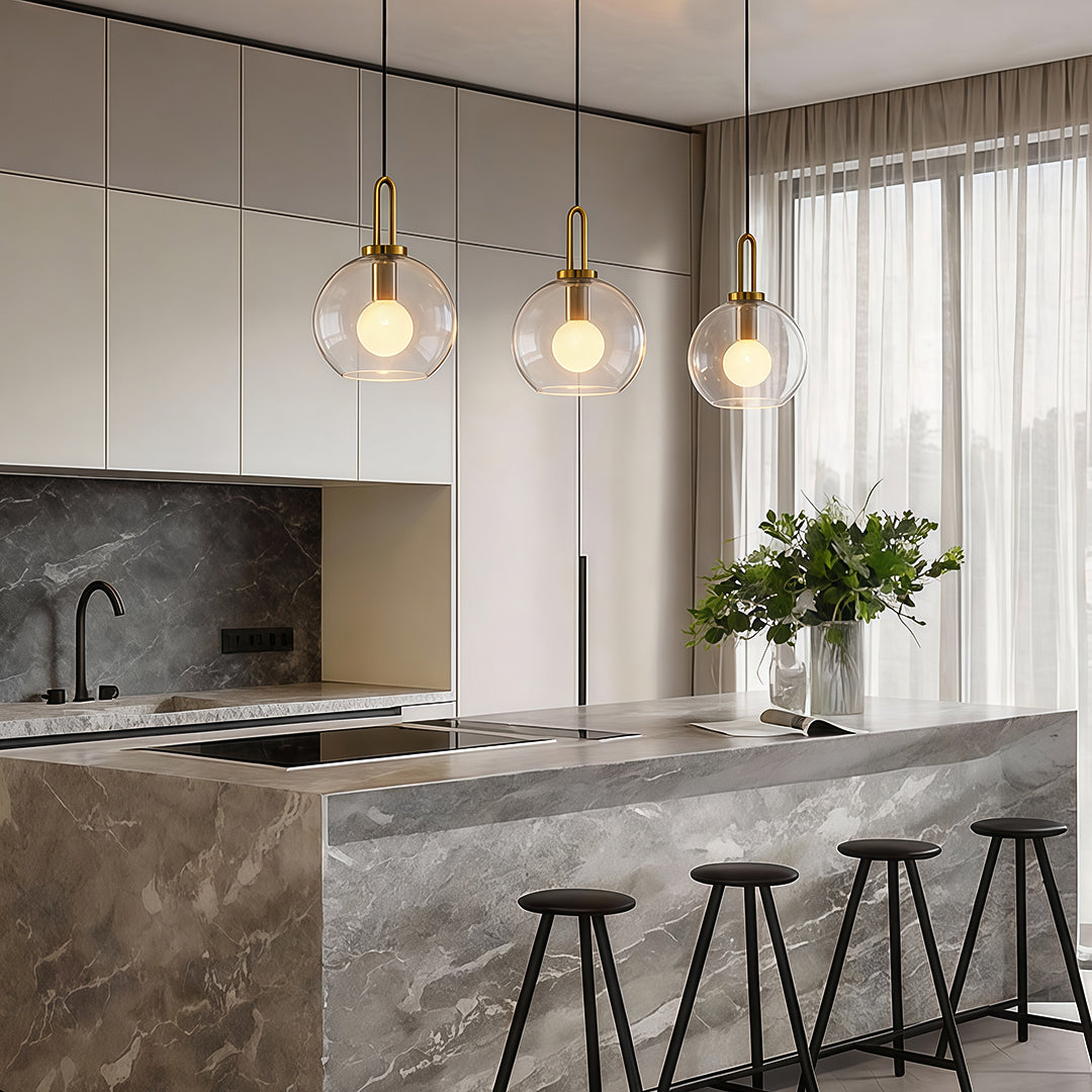 Frosted Glass Mini Pendant Lights Modern Metal Ceiling Ligh