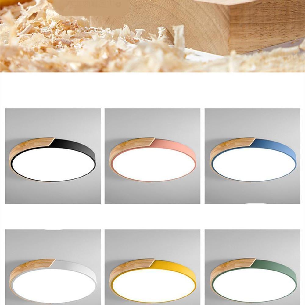 LED Wood Nordic Ceiling Lights Flush Mount Lighting Ceiling Lamp