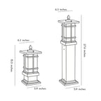 Garden Bollard Lighting Vintage Pavilion Style Black Outdoor Light