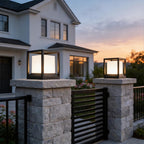 Garden Pedestal Lights Minimalist Square Waterproof LED Light