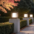 Garden Pedestal Lights Minimalist Square Waterproof LED Light