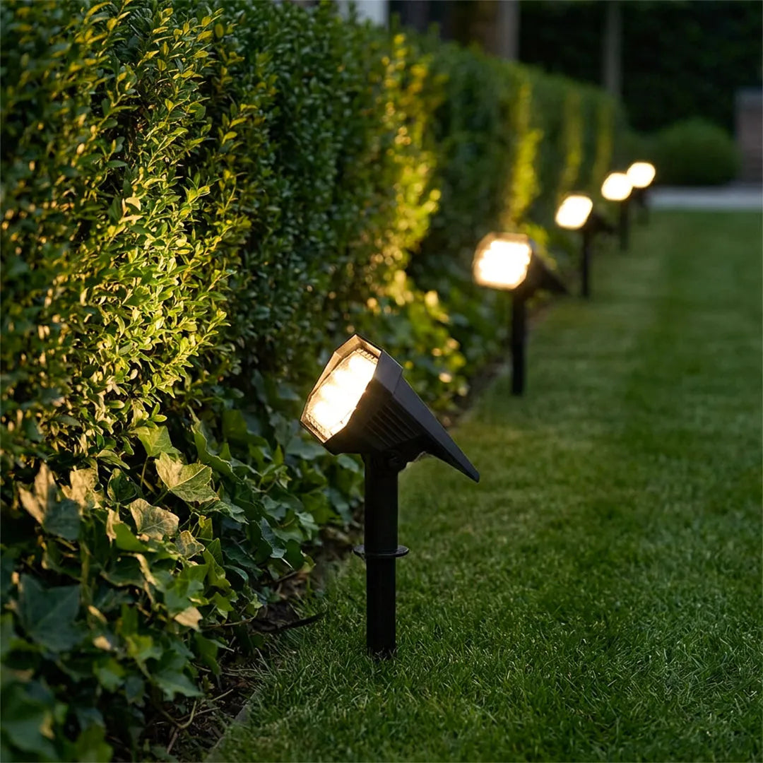 2 PCS Garden Stake Solar Lights Adjustable Landscape Ground Light