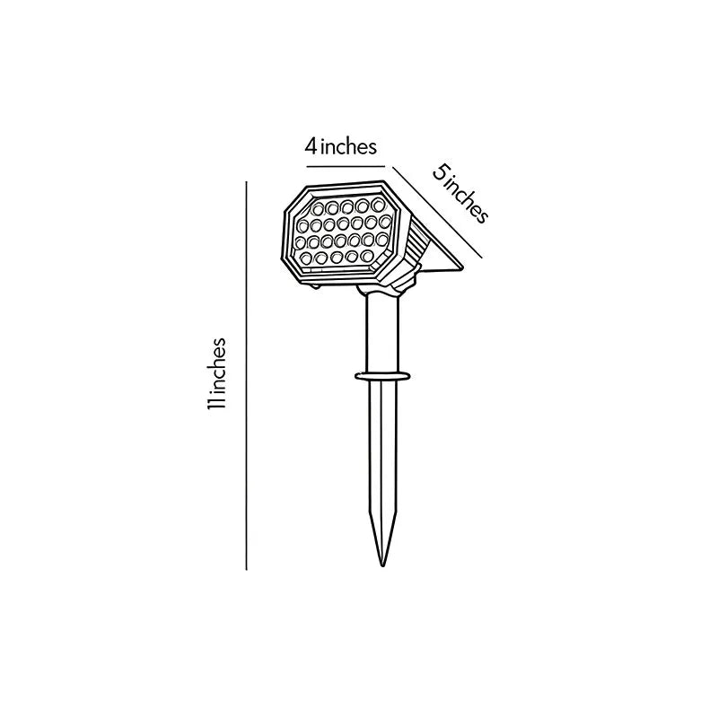 2 PCS Garden Stake Solar Lights Adjustable Landscape Ground Light