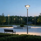 Garden Street Light Modern Black LED Solar Pole Light