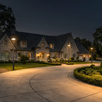 Garden Street Light Modern Black LED Solar Pole Light