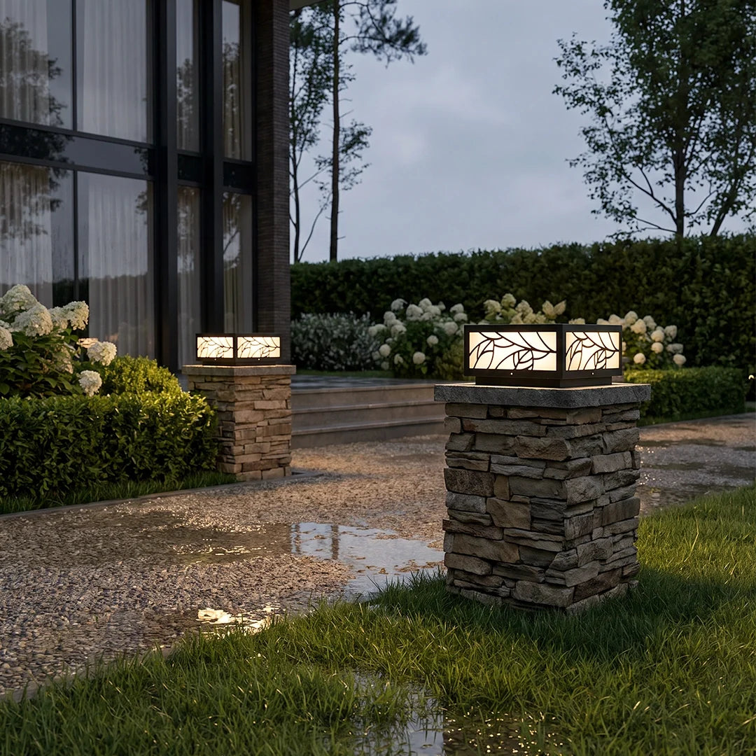 Gate Pillar Lights Modern Square LED Outdoor Light