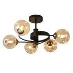Swirling Nordic Globe Bubble Chandelier Metal Glass Bedroom Chandelier