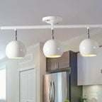 3-Light Bowled Metal Semi Flush Mount Ceiling Light – Modern & Bright