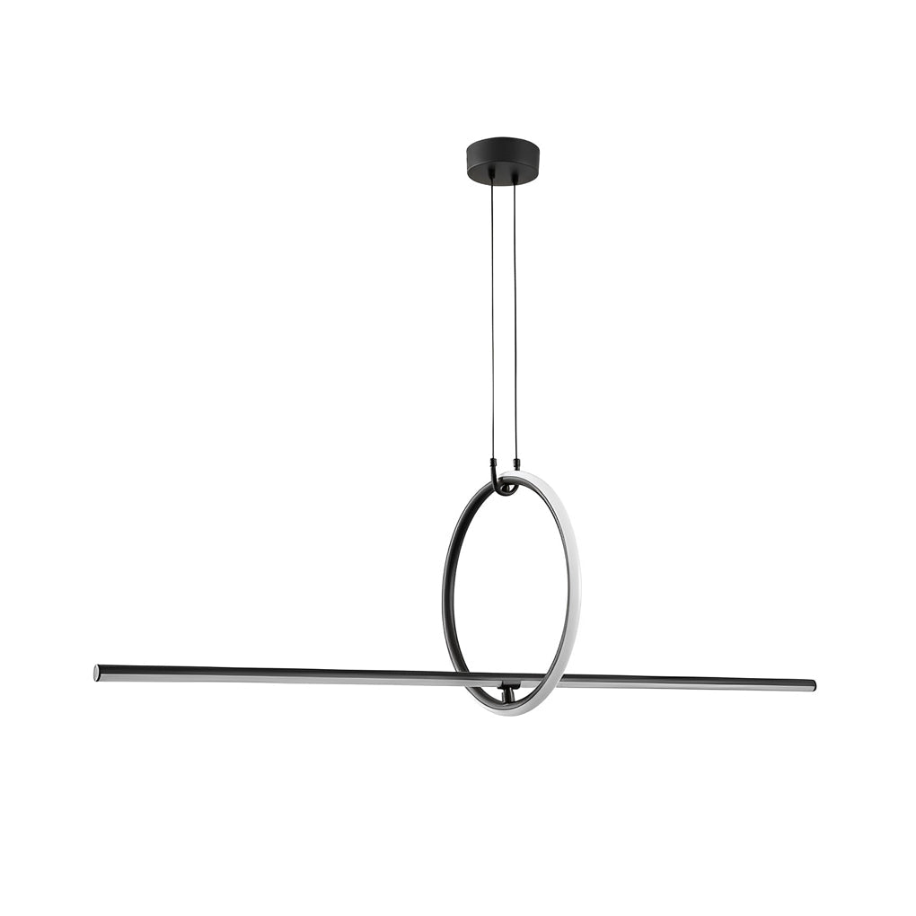 Geometric Pendant Light Fixture Ring Linear Ceiling Light