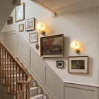 Geometric Wall Sconce Modern Brass and Marble Light