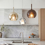 Glass Ball Pendant Light Nordic LED Glass Art Island Light