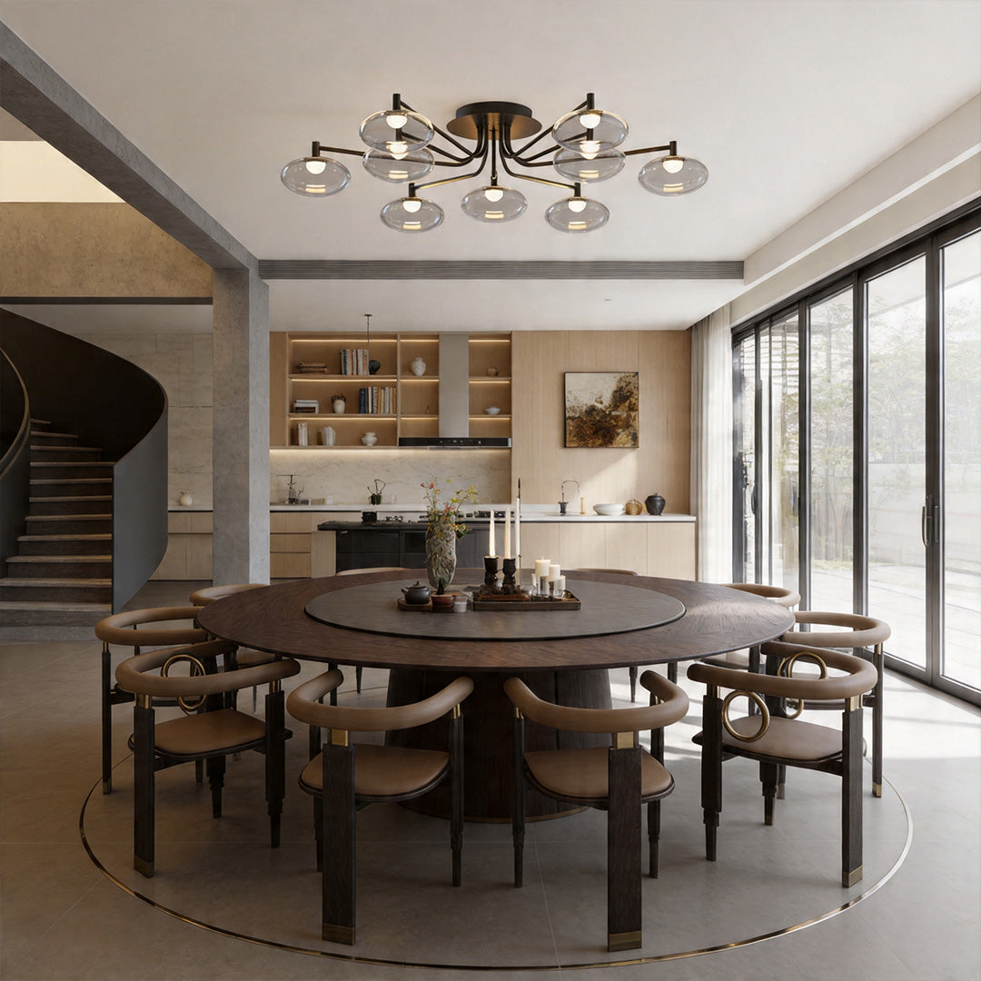 Glass Flush Mount Lighting Modern Creative LED Ceiling Light