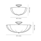 Glass Ceiling Lights Modern Copper Flush Mount Lights