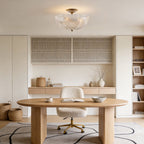 Glass Ceiling Lights Modern Copper Flush Mount Lights