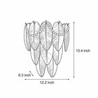 Glass Feather Wall Light Modern Luxury Unique Light